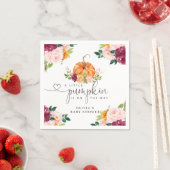 Burgund Fall Blumenkürbis Serviette (Beispiel)