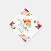 Burgund Fall Blumenkürbis Serviette (Ecke)