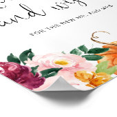 Burgund fallen Beratung und Wünsche für Neugeboren Poster (Ecke)