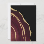 Burgund feiert dunkle Hochzeit Einladung (Rückseite)