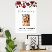 Burgund feiert Lebenszeichen, Foto-Zeichen Poster (Heimbüro)