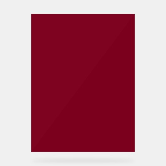 Burgund (feste Farbe) Acrylschild (Vorderseite)