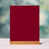 Burgund (feste Farbe) Acrylschild (Neutral)