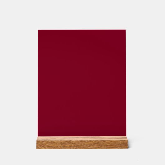 Burgund (feste Farbe) Acrylschild (Vorderseite)