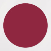 Burgund (feste Farbe) Etiketten (Design 1)