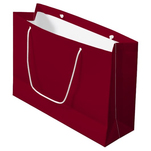 Burgund (feste Farbe) Große Geschenktüte (Vorderseite Schrägansicht)