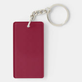 Burgund (feste Farbe) Schlüsselanhänger (Rückseite)