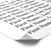 Burgund Floral 20 Tische Hochzeitstabelle Poster (Ecke)