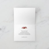 Burgund Floral Foto Hochzeit danke (Innenseite)