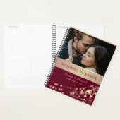 Burgund Floral Foto Hochzeitsplaner Planer (Anzeige)