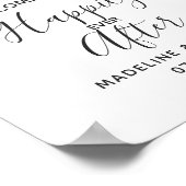 Burgund Floral glücklich immer nach Willkommensunt Poster (Ecke)