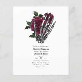 Burgund floral Gothic Hochzeitseinladung Flyer