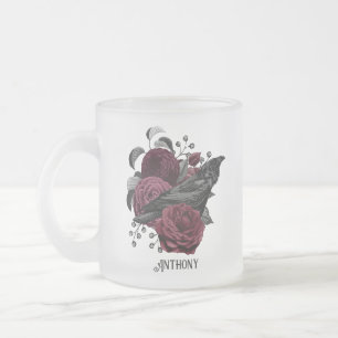 Burgund Floral Gotik Mattglastasse