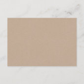 Burgund Floral, Kraft, Schwarz, Hochzeitstag Begleitkarte (Rückseite)