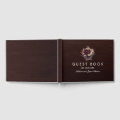 Burgund Floral Lantern Rustikale Hochzeit im Herbs Gästebuch (Voll)