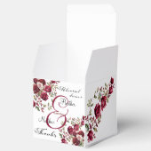 Burgund Floral Moderne Probe Dinner Hochzeit Geschenkschachtel (Geöffnet)