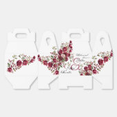 Burgund Floral Moderne Probe Dinner Hochzeit Geschenkschachtel (Ungeklappt)