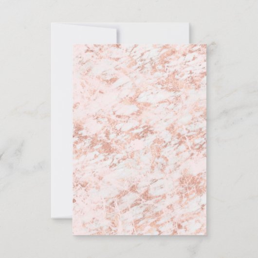 Burgund Floral & Rose Gold-Hochzeitsrate Antwort U (Rückseite)