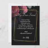 Burgund Floral Rustic wird meine Brautjungfrau Einladung (Vorderseite)