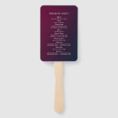 Burgund Floral Splendor Wedding Programm Fächer (Rückseite)