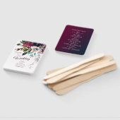 Burgund Floral Splendor Wedding Programm Fächer (Non-assembled)
