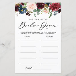 Burgund Floral wie alt waren Braut und Gräuel