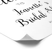 Burgund Floral Willkommen in Brautparty Poster (Ecke)