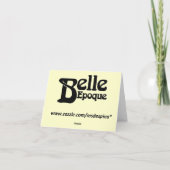 Burgund florale Art Nouveau Vielen Dank Dankeskarte (Rückseite)