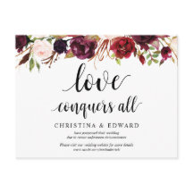 Burgund Florals, Liebe erobert alle, aufgeschoben