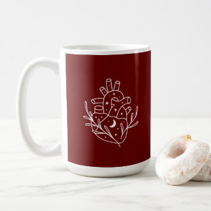Burgund folgen Sie Ihrem HeArt-Tee Kaffeetasse