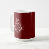 Burgund folgen Sie Ihrem HeArt-Tee Kaffeetasse (Vorderseite Links)