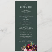 Burgund Forest Green Blush Floral Wasserfarbe Programm (Vorderseite)