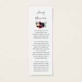 Burgund Foto Beerdigung Gedicht Lesezeichen Karte (Rückseite)