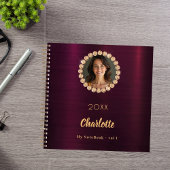 Burgund-Foto-Diamanten Notizblock