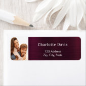 Burgund Foto Hochzeit Rücksendeadresse (Insitu)