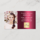 Burgund-Foto-Logo Visitenkarte (Rückseite)