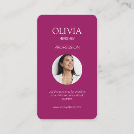 Burgund Foto SozialQR-Code Visitenkarte