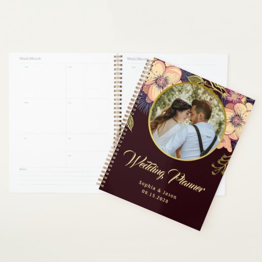 Burgund Foto Wedding Planner Planer (Anzeige)