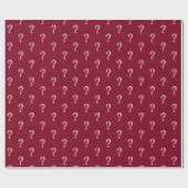 Burgund Frage Mark Wrapping Paper Geschenkpapier (Flach)