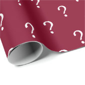 Burgund Frage Mark Wrapping Paper Geschenkpapier (Rolleneckpunkt)