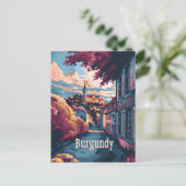 Burgund Frankreich Vintag Postkarte (Stehend Vorderseite)