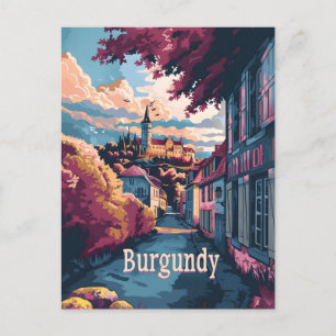Burgund Frankreich Vintage Postkarte
