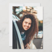 Burgund Gelb Rosa Flora Foto Abschluss laden Dankeskarte (Rückseite)