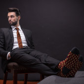 Burgund & Gelbäder Kryptomünze Krawatte