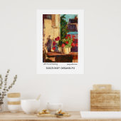 'Burgund Geranien' Poster/Print Poster (Küche)