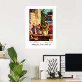 'Burgund Geranien' Poster/Print Poster (Heimbüro)