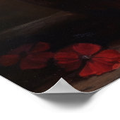 Burgund Geranium Blume Art Print Poster (Ecke)