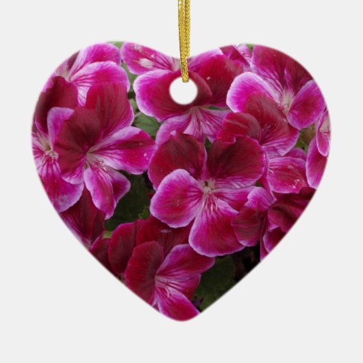 Burgund Geranium Keramik Ornament (Vorne)