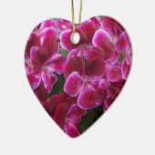 Burgund Geranium Keramik Ornament (Links)