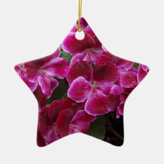 Burgund Geranium Keramik Ornament (Vorne)